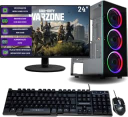 PC Gamer DreamComputers Completo Intel Core i7, 16GB RAM, Geforce RTX 3060 12GB, SSD 512GB com Kit Gamer e Monitor 24' Full HD