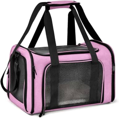 Bolsa De Viajem Para Transporte Pet Para Cães E Gatos Avião (Rosa)