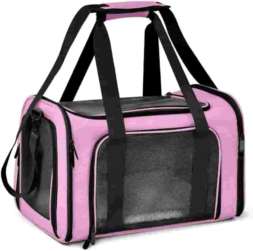 Bolsa De Viajem Para Transporte Pet Para Cães E Gatos Avião (Rosa)