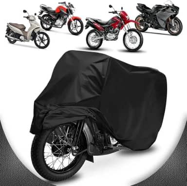 Capa de Cobrir Moto Couro Impermeável Anti-uv Não Risca Tamanho M Titan Factor Fazer