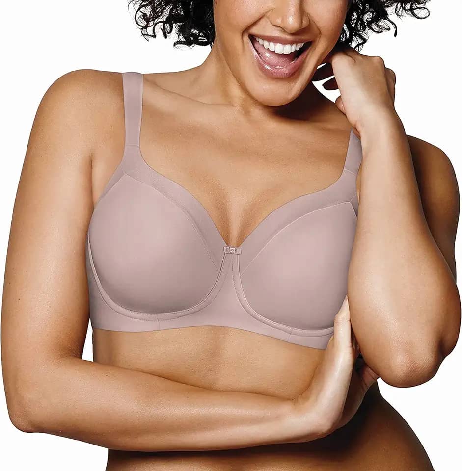 Sutiã Balconette Secrets feminino, cobertura total, sem fio, sutiã para figuras completas, Blush noturno, 38DD