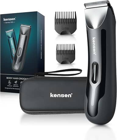 Kensen Barbeador elétrico depilador corporal para barba para homens, com iluminação LED, uso úmido e seco para rosto, tórax, axilas, pernas (RFCD-9088)