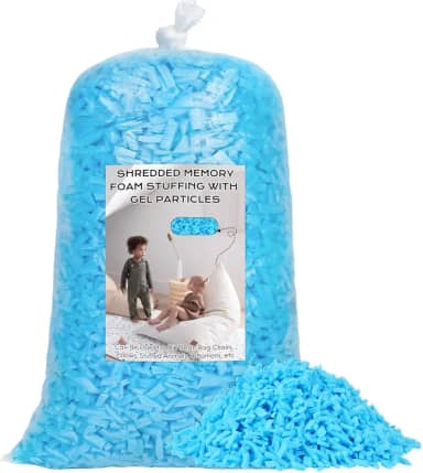 Enchimento de saco de feijão, enchimento de espuma de memória desfiada de 2,7 kg, enchimento de cadeira de saco de feijão, enchimento de refil de saco de feijão, enchimento de saco de pancada