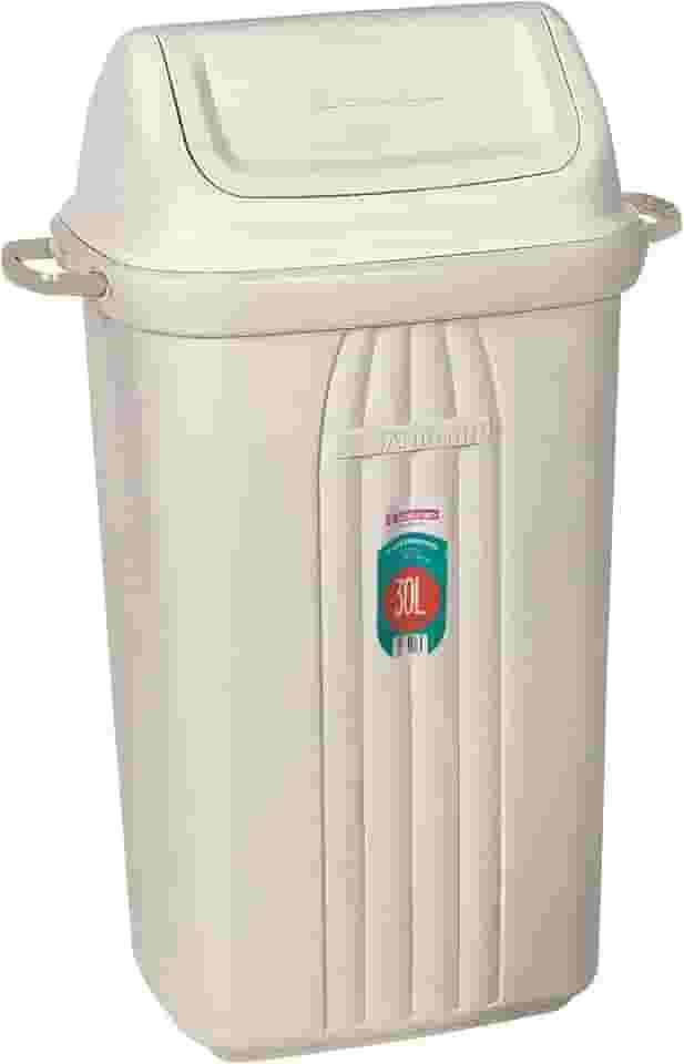 Sanremo - Lixeira Plástica Basculante de 30 Litros, Linha Casablanca