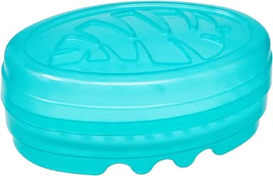 Marilu Saboneteira Oval Verde com Grelha - Ideal para Viagens e Banheiros - Design Prático e Durável