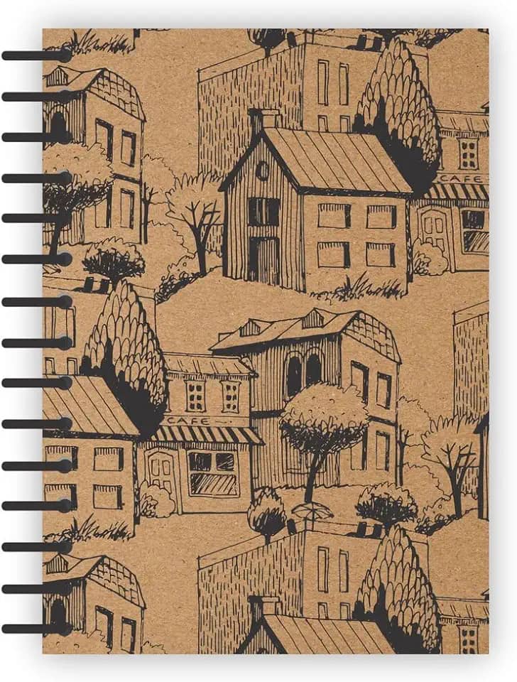 Caderneta A6 flexível Kraft House com 80 folhas pautadas cod. 0485- abyaragraf