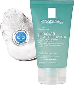 La Roche-posay Effaclar Gel Alta Tolerância. Limpeza Facial. Limpa a Pele Suavemente Reduzindo a Oleosidade e Eliminando o Brilho. Pele Oleosa e Sensível. Caprylyl Glycol, Glicerina, PCA de Zinco.