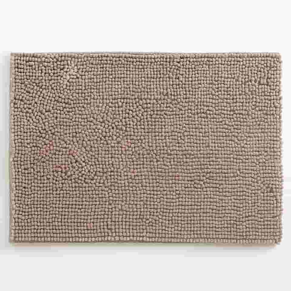 01 Tapete para Banheiro - 60cm x 40cm - Tapete Popcorn Antiderrapante Bolinha (Bege)