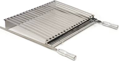 Grelha Churrasco Parrilla Argentina Inox com Caixa Gordura Removível e Cabo Metálico 60x40cm