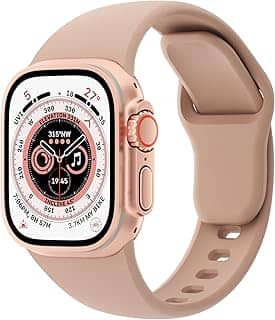 Pulseiras unissex compatíveis com Apple Watch de 38 mm, 40 mm, 41 mm, 42 mm, 44 mm, 45 mm e 49 mm, de silicone macio para iWatch séries Ultra 10/9/8/7/6/5/4/3/2/1 SE