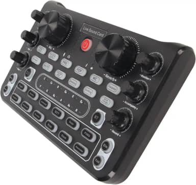 Estink Placa de Som Ao Vivo Mesa de Mixagem de Som Mixer Com 8 Efeitos Sonoros 16 Redução de Ruído Ambiente para Karaokê Transmissão DJ Podcast