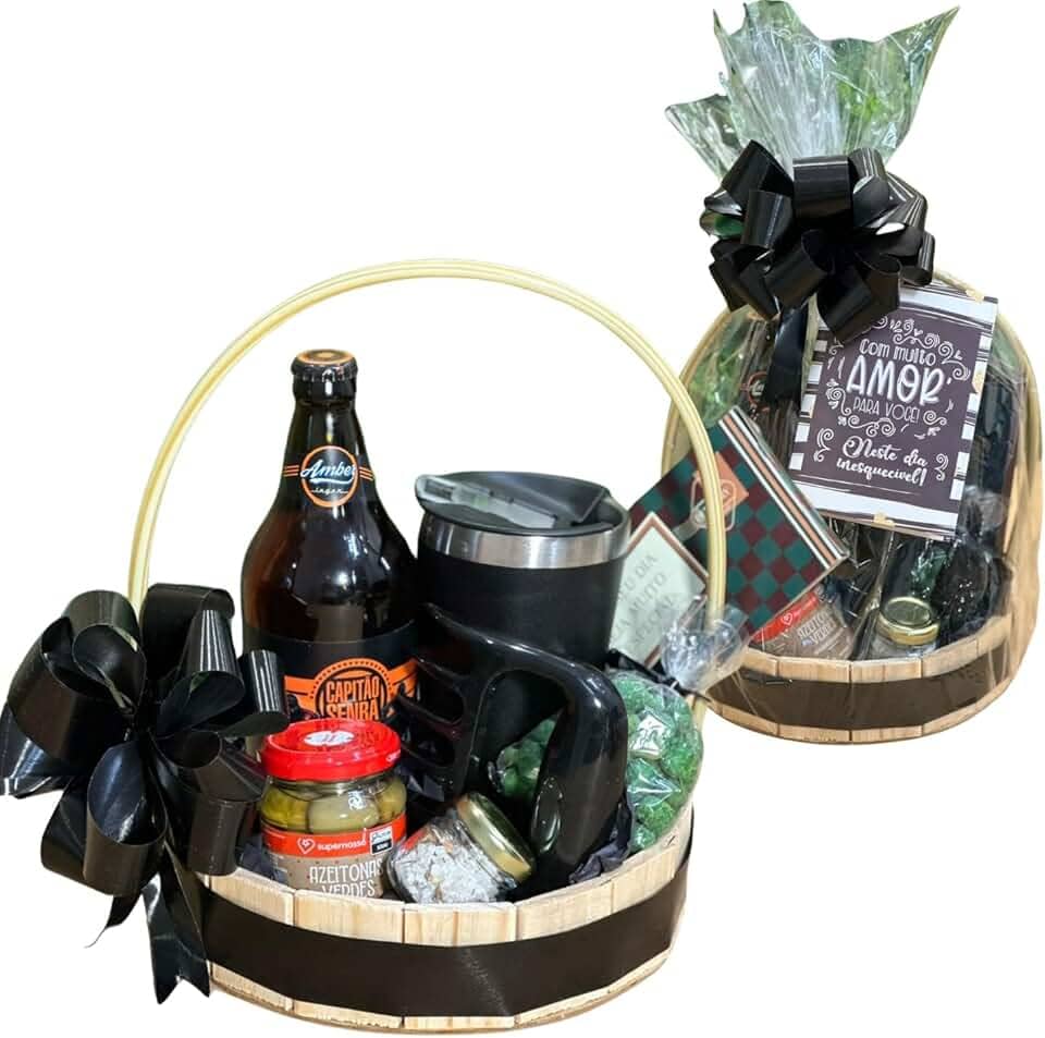 Cesta Presente Homem Cerveja Copo Térmico Garra Churrasco Chocolate Petiscos