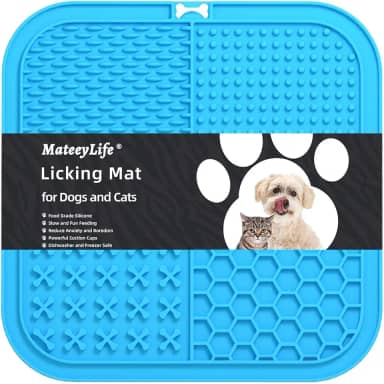 MateeyLife Tapetes grandes para cães e gatos, tapetes para lamber com ventosas para alívio da ansiedade de cães, almofada de manteiga de amendoim para reduzir o tédio, alimentador lento de cães para