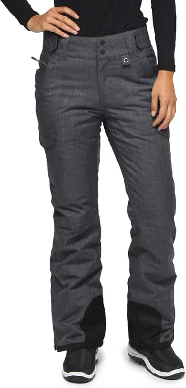 Calça cargo feminina isolada para esportes de neve