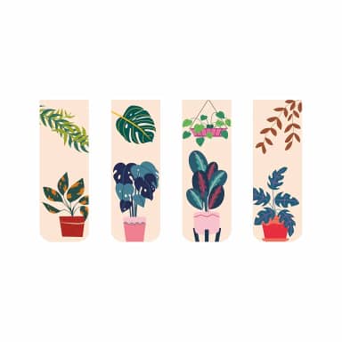 Marcador De Página Magnético Kit 4 Marcadores Plantas