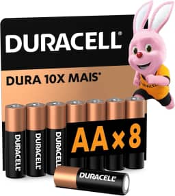 Duracell Pilha Alcalina AA Pequena Com 8 Unidades