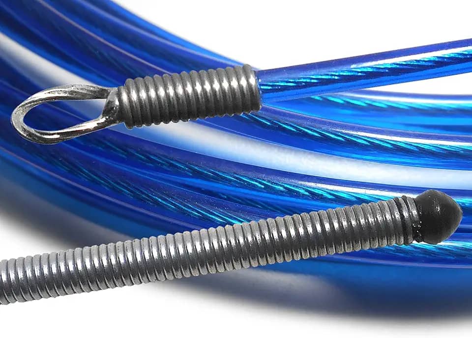 Puxa Fio Passa Fio Guia Sonda Profissional Alma De Aço Resistente Durável PF (Azul, 20 Metros)