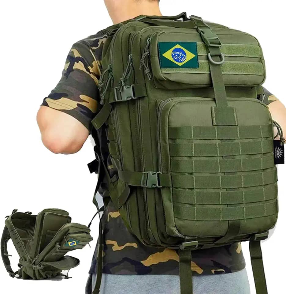 50L Mochila para Viagem Impermeável Masculina Adequado para Trekking, Acampamento.