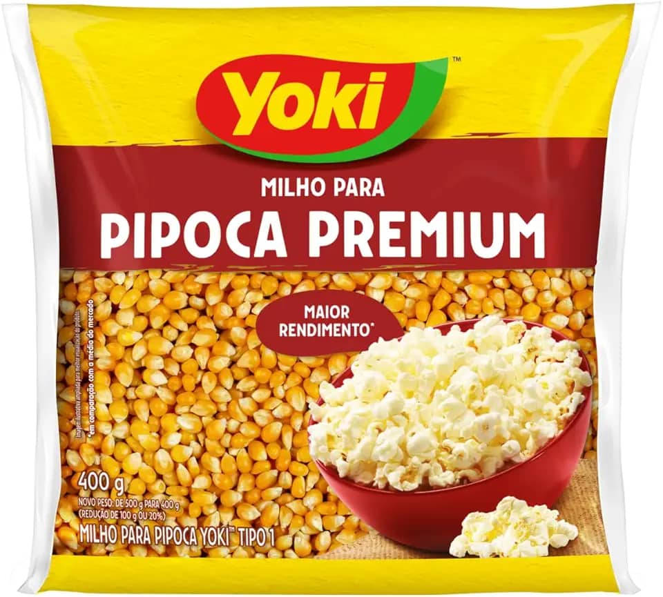 Milho para Pipoca Tipo 1 Yoki Premium Pacote 400g
