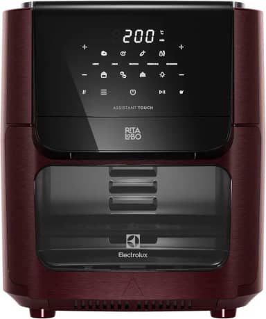 Electrolux Air Fryer Oven Electrolux por Rita Lobo 12L Digital Vermelha Escura Experience 1700W (EAF86) 127V