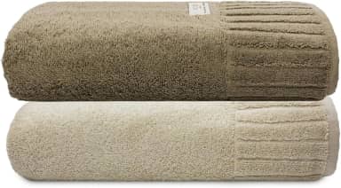 Jogo Toalha De Banho Gigante Ele/Ela Velour 500g/m², 100% Algodão, 02 Peças 85cm x 150cm, Toque Super Macio, Aconchegante, Melhor Absorção, Moderno E Sofisticado (Marrom/Bege)