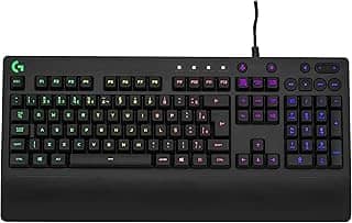 Teclado Gamer Logitech G213 com Layout ABNT2, RGB LIGHTSYNC, Controles de Mídia Dedicados, Design Durável e Resistente à Respingos