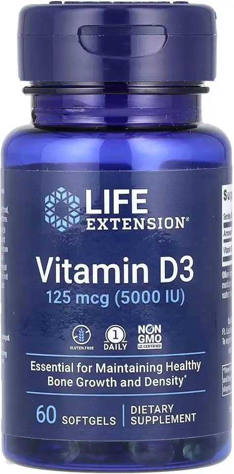 Vitamina D3, 60 Softgels, Made In USA/Importado
