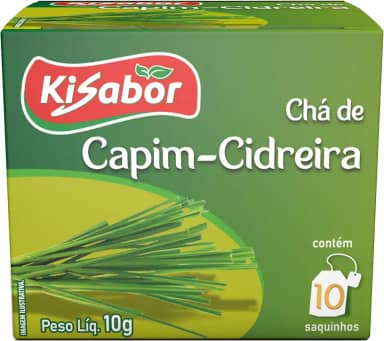 Kisabor, Chá Capim-Cidreira, Para infusão, 10 Gramas com 10 Saquinhos