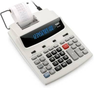 Calculadora Compacta 12 Dígitos MR 6124 Elgin com Calendário, Relógio e impressão de Data