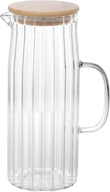 WOLFF - Jarra de Vidro com Tampa em Bambu - 1,2 Litro - Transparente
