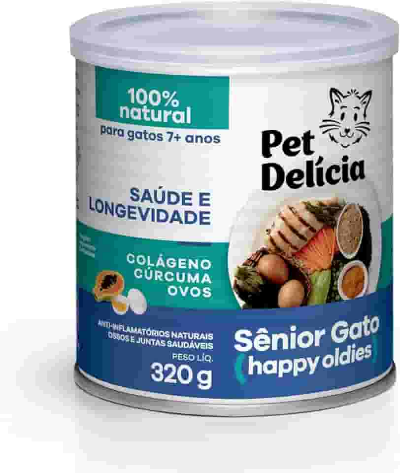 Pet Delícia Sênior Gato 320g, Alimentação Natural para Longevidade e Vitalidade