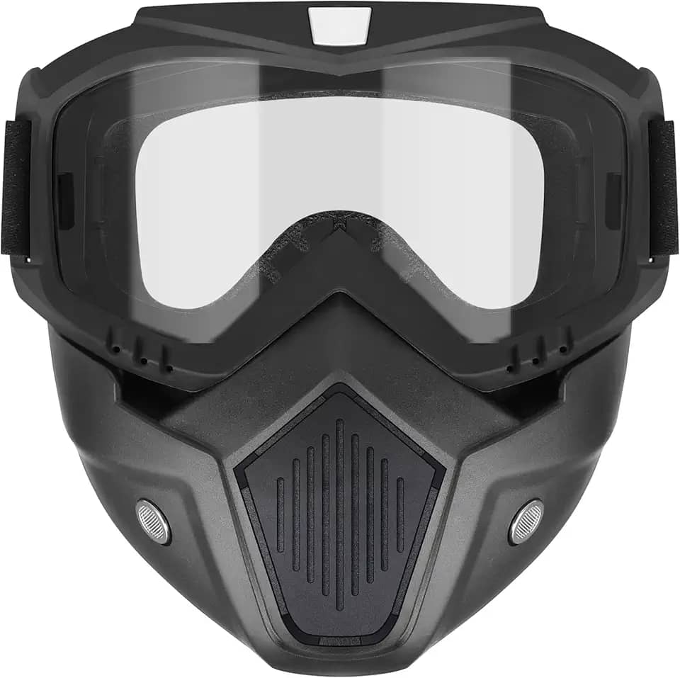 YSCare Máscara Tática Compatível Com Nerf Rival, Apollo, Zeus, Khaos, Atlas E Artemis Blasters Rival Airsoft Mask, Máscaras Pretas Removíveis Com Óculos Para Jogos De Tiro, Ciclismo, Festa De Cosplay