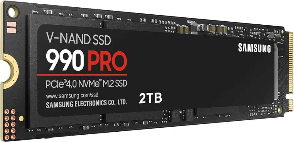 SSD Samsung 990 PRO 2TB NVMe M.2 2280 (Leitura até 7450MB/s e Gravação até 6900MB/s)