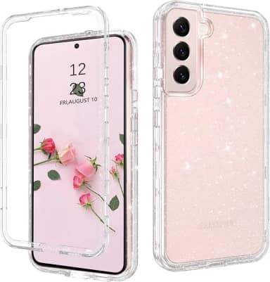 DUEDUE Capa para celular 15.4 cm glitter transparente