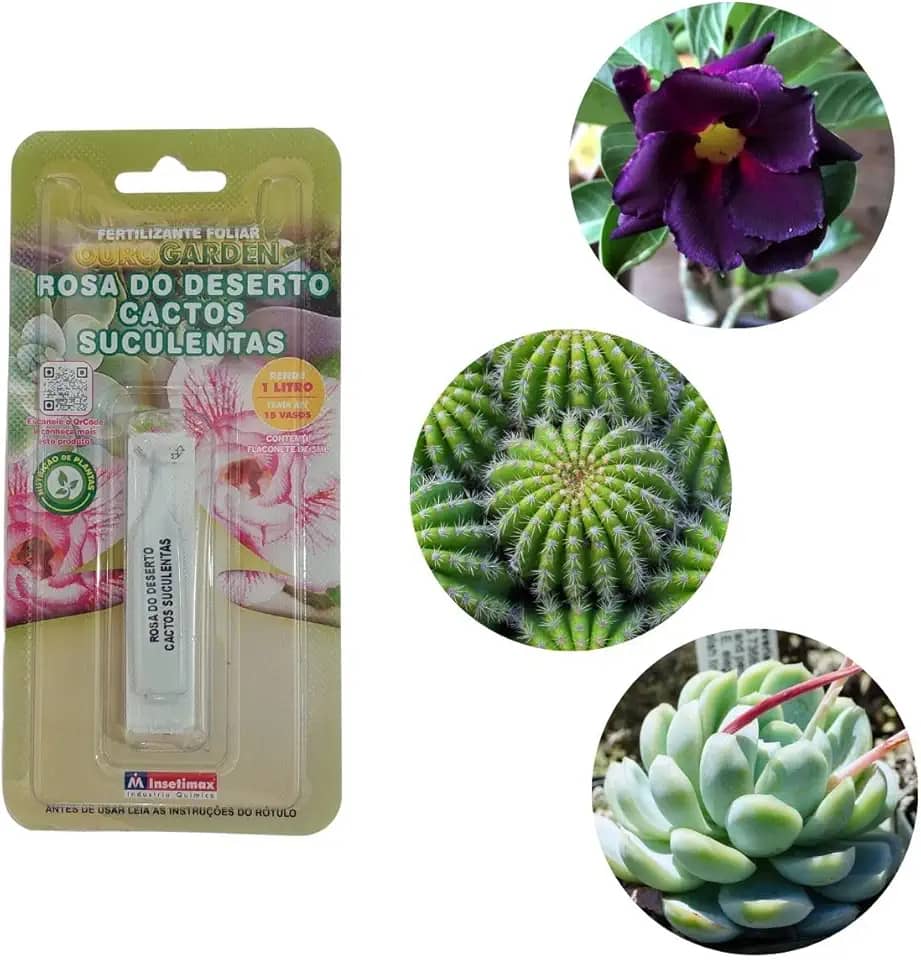 Kit 3 Adubo Rosa Do Deserto Suculentas Liquido 5l Classe A Fertilizante Foliar para Rosa do Deserto Cactos e Suculentas