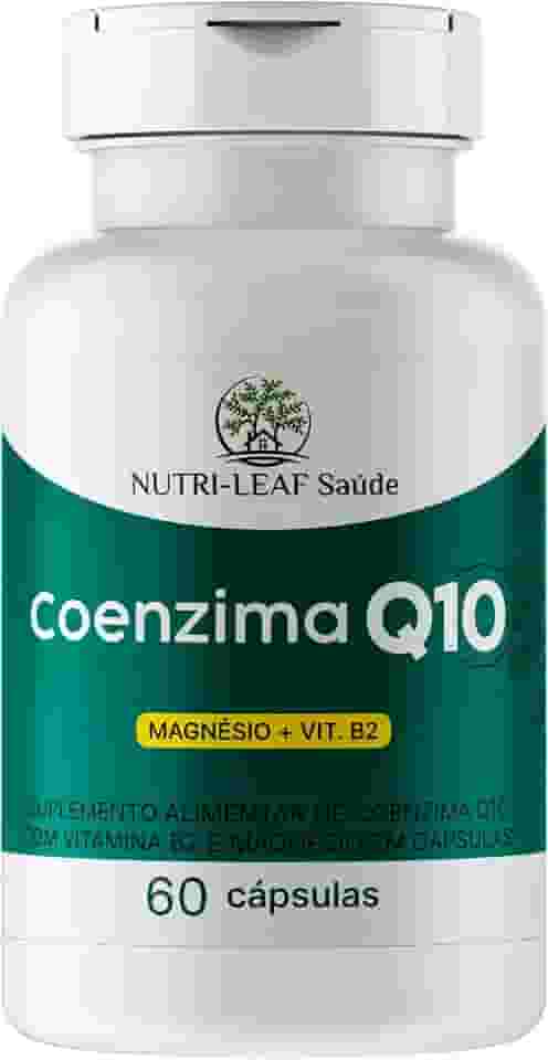 Coenzima Q10 – alta absorção com magnésio quelado e vitamina B2 – Suplemento antioxidante para energia saúde cardiovascular foco e bem-estar NUTRI-LEAF Saúde