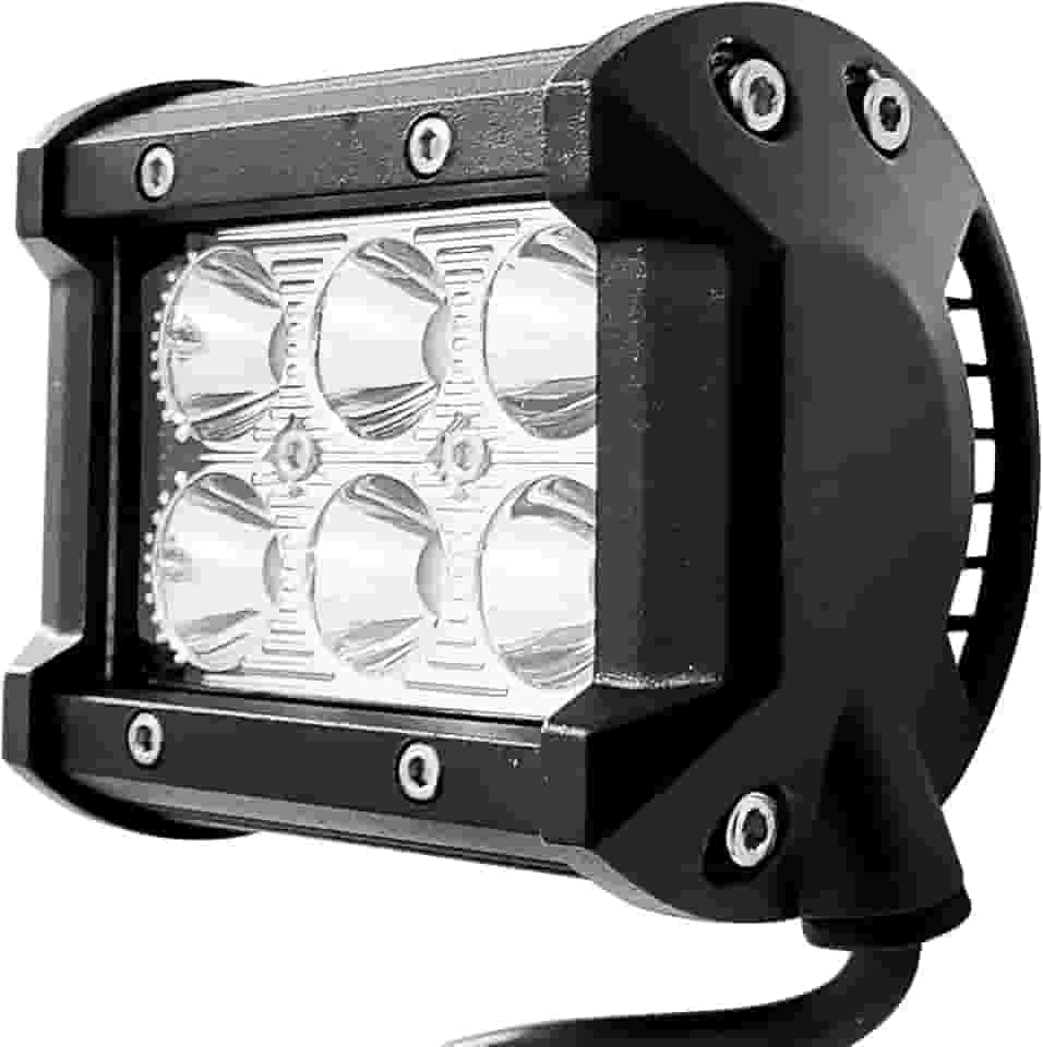 Farol De Milha Automotivo Auxiliar Universal 18w Quadrado 6 LED Bivolt 10V - 30V DC Bivolt 6000K P/Carro Moto Quadriciclo Caminhão Onibus Picape- Pronto Para Instalação !!