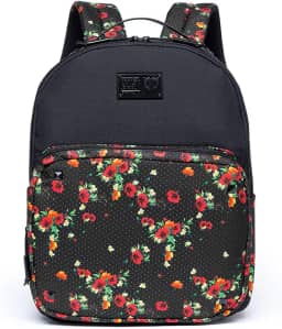 Mochila Cavalera Notebook Flores Preta
