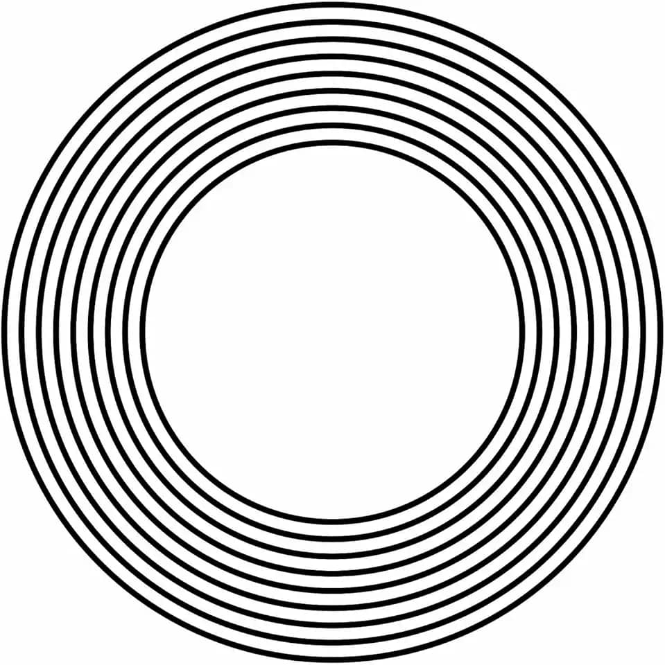 Placa Radiestesia Radiônica 17x17 Cm - NOVE CÍRCULOS