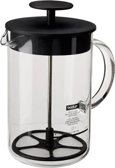 Espumador de leite manual Bodum Latteo 1446-01US4, 236 ml, preto