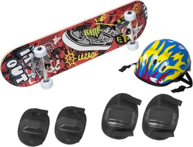 Skate Infantil Radical Iniciante 70 CM Tenis Vermelho BH Store