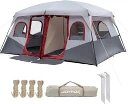 Barraca Camping Família Acampamento 8 10 Pessoas com Grande Varanda, 2 Quartos 1 Sala de Estar, Tenda Família à Prova D'água