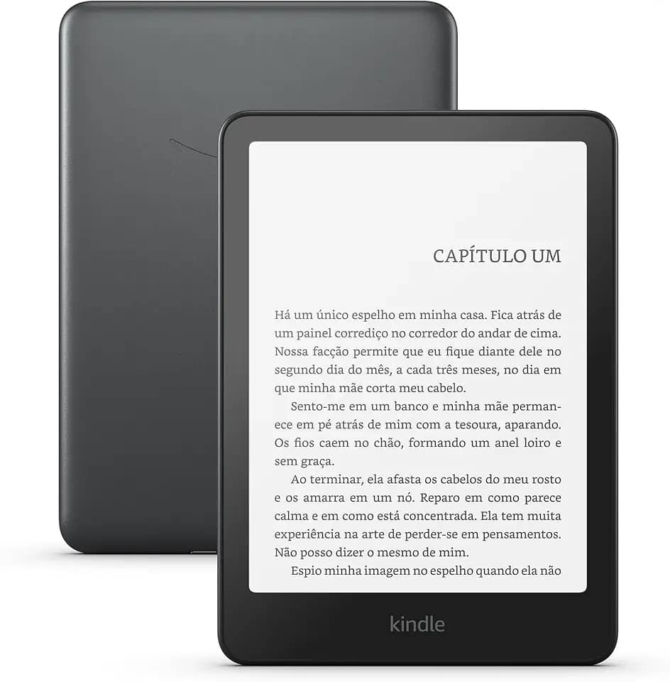 Kindle Paperwhite Signature Edition 32 GB (Geração mais recente) - O Kindle mais rápido já lançado, com luz frontal autoadaptável, carregamento sem fio e bateria que dura semanas - Cor Preta Metálica