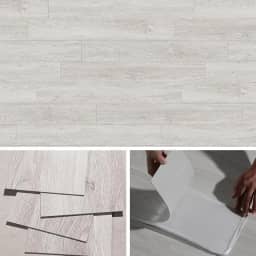 Piso Vinílico Auto Adesivo Régua Madeira Manta Caixa 5m² Cinza Claro Brinovar