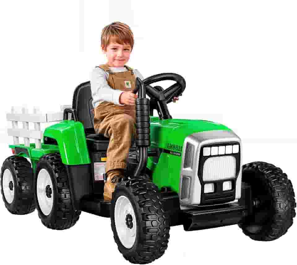 Mini Trator Infantil Eletrico Tratorzinho Elétrico de brinquedo para Criança 12v crianca de passeio sem controle remoto Grande Motorizado carrinho 1 lugares a bateria pedal acelerador eletrica