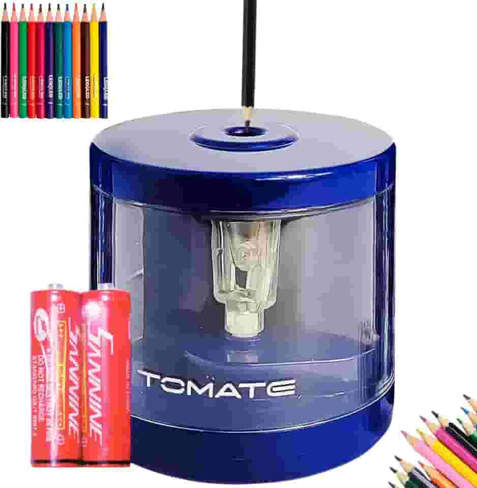 Apontador Elétrico a pilha, apontador de lápis para estudante escritorio Apontador Elétrico para Lápis, Automático
