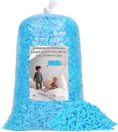 Enchimento de saco de feijão de 2,3 kg, enchimento de travesseiro, enchimento de saco de feijão, enchimento de espuma viscoelástica desfiada, enchimento de saco de pancada, refil de espuma