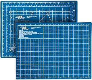 Base de Corte A4 30x22 cm Mesa de Apoio Placa para Corte Costura Patchwork Artesanato (Azul)