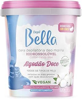 Depil Bella - Cera Morna Depilatória Hidrossolúvel Deo Algodão Doce 600g
