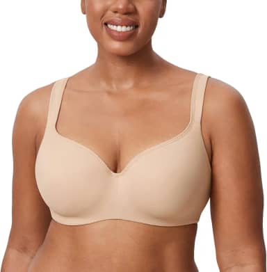 Sutiã Balconette Feminino Sem Costura Plus Size Full Coverage Suporte Underwire